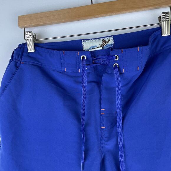 Vintage KAHALA 1936 Embroidered Logo Blue Drawstring Swim Trunks Mens SZ L - Picture 3 of 6